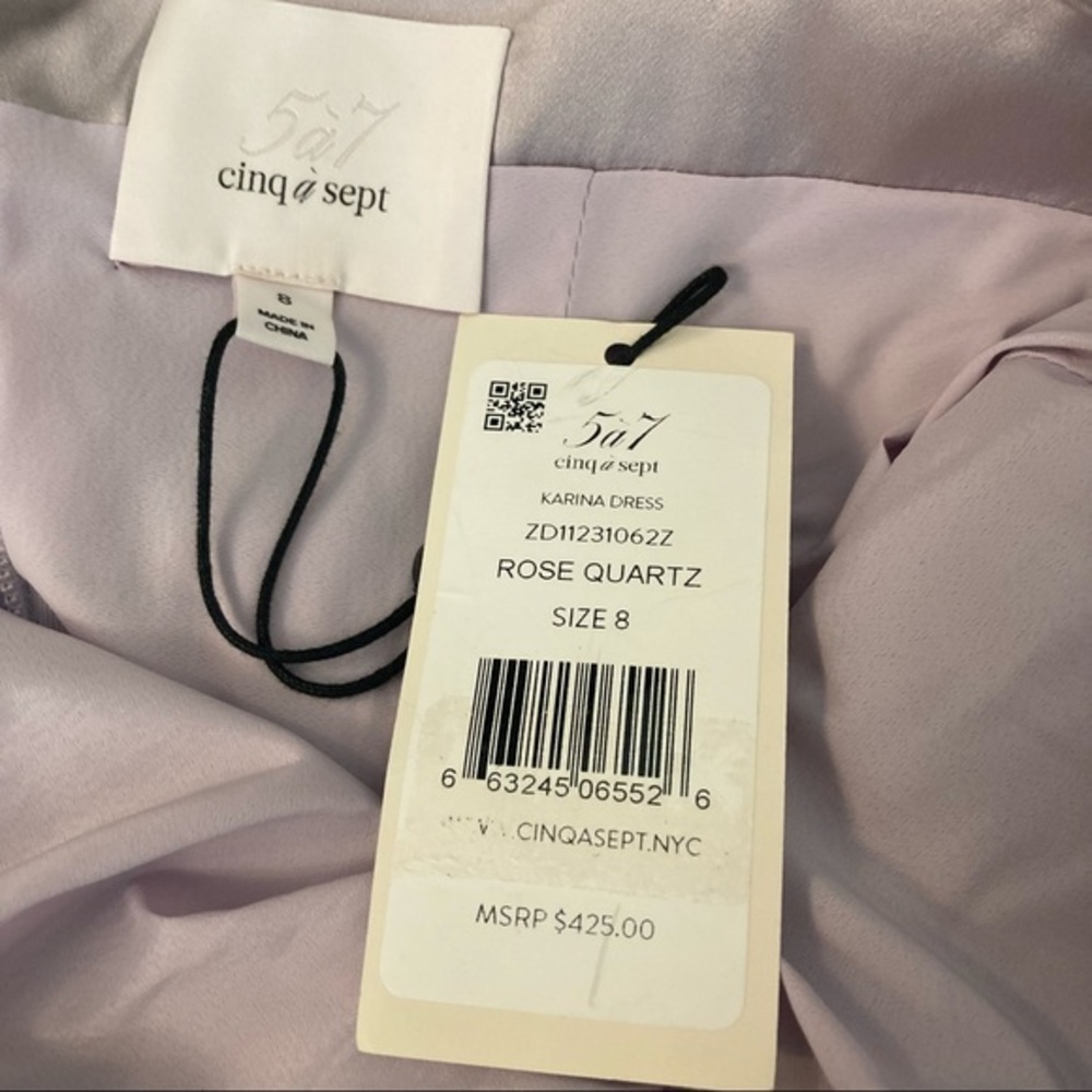 CINQ A SEPT Karina Dress in Rose quartz Size 8 - Picture 11 of 11